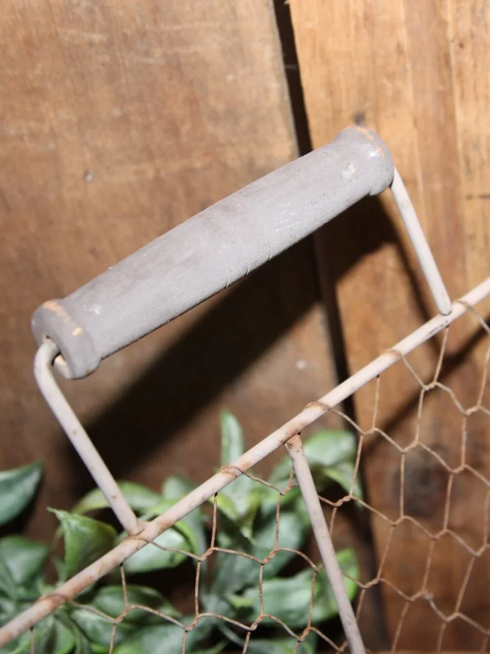 Large Grungy Rustic Weathered Aged Farmhouse Chicken Wire Basket